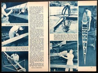 Pocock Rowing Racing Shells 1950 vintage pictorial 