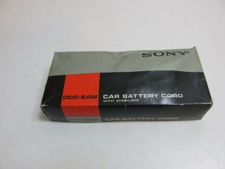 VINTAGE SONY DCC - 2AW CAR BATTERY CORD WITH STABILIZER BOX PAPEWORK FUSES 2