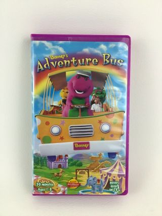 Barneys Adventure Bus Vhs White Tape Movie Microsoft Actimates Vintage 1997