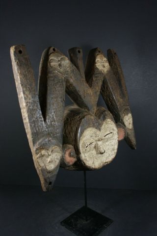 African EKUK hart mask - KWELE tribe - Gabon,  TRIBAL ART,  AFRICAN ART PRIMITIF 2