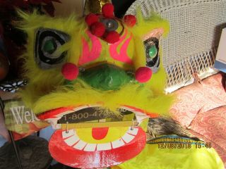 Vintage Yellow Chinese Year Parade Dragon Costume Oriental Art Halloween ??