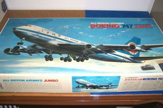 Nitto 1/100 Boeing 747 Jumbo Plastic Model Kit - All Nippon Airways/united Decals
