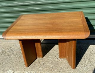 Danish Modern Teak End Table Nordic Furniture Canada Chunky Heavy