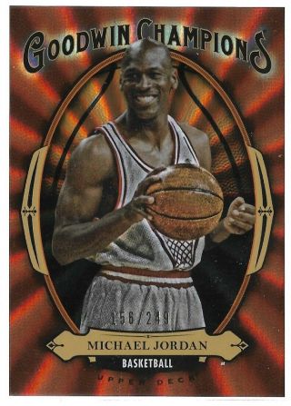 (2) 2020 Michael Jordan Upper Deck Goodwin Champions Red & Silver Foil /249