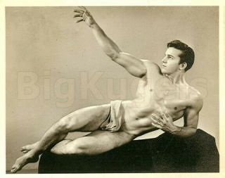 1940s Vintage Wpg Male Nude Jim Dardanis Pose Muscle Beefcake