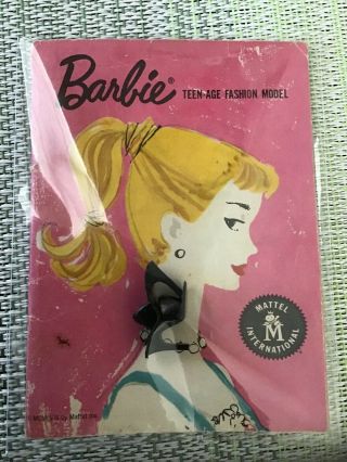 Vintage Barbie Pink Booklet Single Face Booklet 2nd Booklet And Shoes For 3,  4