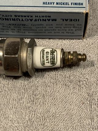 Vintage Rare Blitzen Giant Spark Plug NOS NIB 2