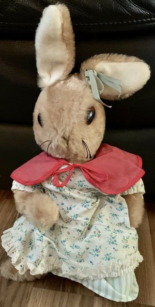 Vintage Mrs.  Rabbit Plush From Peter Rabbit Mother