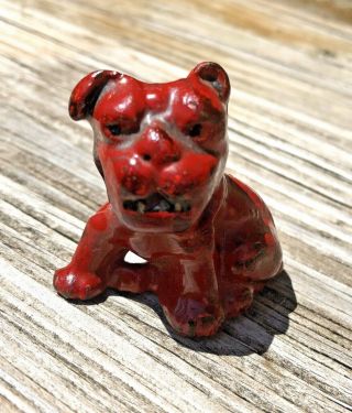 Solid Cast Iron Worlds Fair French Bulldog Hubley Dog Paperweight Pencil Holder