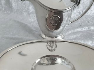 Silver plated dish & plate from IMMC.  White Star Line Olympic & Titanic interest 3