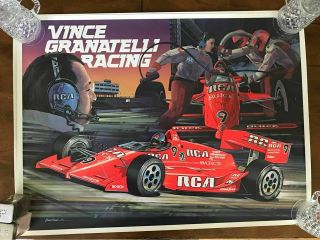 Vintage Vince Granatelli Racing Print Poster By David Lord