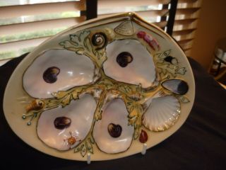 1881 Union Porcelain (upw) Four Well Small Clam Poyster Plate
