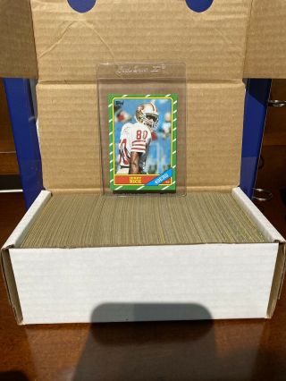 1986 Topps Football Complete Set W/ Jerry Rice Reggie White Minus Steve Young Rc