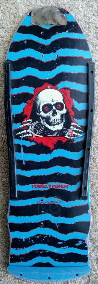 Powell Peralta Ripper Vintage Skateboard Deck,  Blue Oldschool.