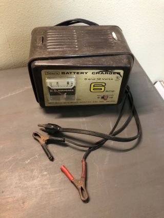 Vintage Sears 6 Amp (6 - 12 V) Battery Charger And 608.  715110