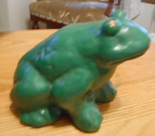 Vintage Green Garden Decor Frog,  Door Stop,  Paper Weight 5 1/4 Lbs