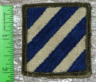 Vintage Wwii Us 3rd Infantry Division " Rock Of The Marne " Sleeve Patch