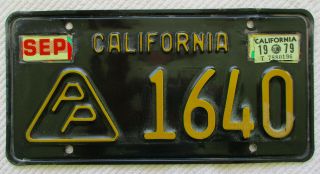 1963 (base) California Press Photographer License Plate 1640