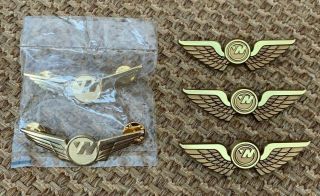 Northwest Airlines - Official In Flight Wing Pins - Set Of Five