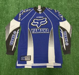 Vintage Fox Racing Yamaha Motocross Jersey Shirt Team Issued