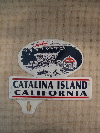 Vintage Avalon Catalina Island California Souvenir License Plate Topper