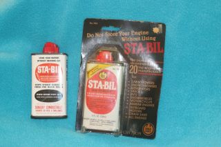2 Vintage Gold Eagle Sta - Bil Gas Stabilizer Tin Cans - 4 Oz - One New/ One