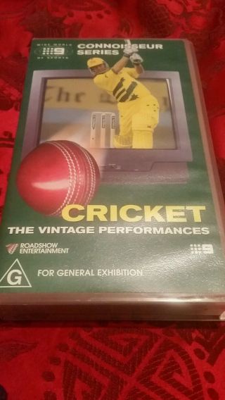 Connoisseur Series Cricket The Vintage Performances Vhs Video