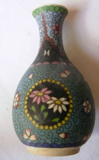 Japanese Meiji Period Totai Shippo Cloisonne Porcelain Vase,  Exquisite,  Delicate