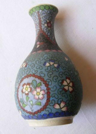 Japanese Meiji period Totai shippo cloisonne porcelain vase,  exquisite,  delicate 2