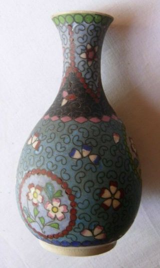Japanese Meiji period Totai shippo cloisonne porcelain vase,  exquisite,  delicate 3