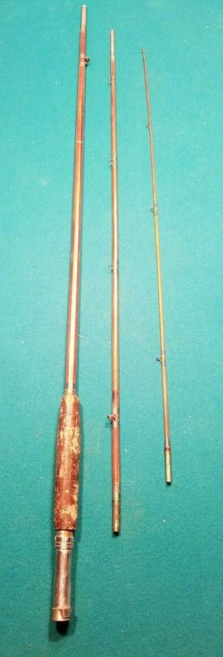 Vintage 3 Piece Bamboo Fly Rod 8 