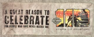 Harley Davidson 110th Anniversary Large Banner Sign Poster - 33” X 94”