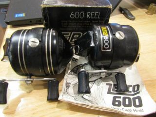 Vintage Zebco 600 Spin Cast Reels X 2 One With Papers