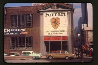 1965 Luigi Chinetti York Ferrari Showroom / Garage - Vintage 35mm Car Slide
