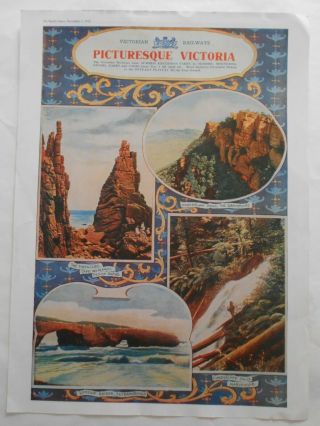 Vintage Victorian Railways/weekly Times Advertising Posters Weekly Times Reprint