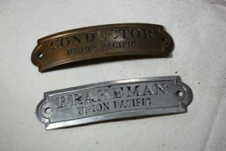 Union Pacific Railroad Conductor & Brakeman Hat Badges American R.  Y.  Supply