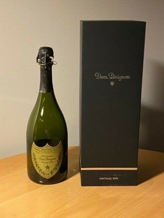 Dom Perignon Vintage 1999 750 Ml Empty Champagne Bottle,  Box,  Cork,  And Booklet
