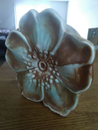 Vintage 1940 Mccoy Pottery Ceramic Rustic Line Flower Blossom Wall Pocket