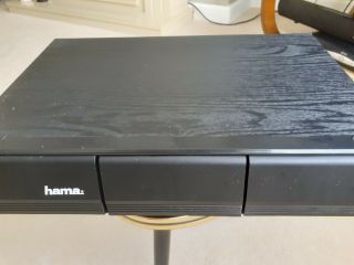 Vintage Retro Black Hama Cassette Tape Holder Storage Case Box