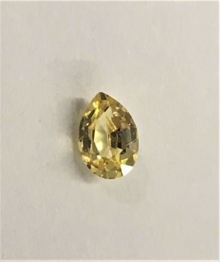 Sparkling Vintage Pear Shape Golden Sapphire Gemstone,  Nos Of Usa Store,  1 Ct