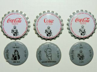 Vtg 1978 Star Wars Coca Cola Coke Promo Canada Bottle Caps Lined Z6po - Solo - Ben