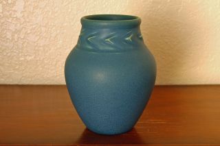 Antique Rookwood Arts & Crafts Incised Vase " Xiii " 1913 914f Deep Blue Indigo