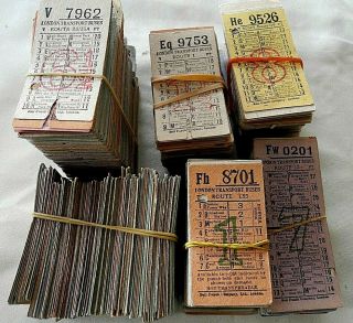 Bus Tickets: Over 1000 London Transport " Geographical " Punch Types,  1940 