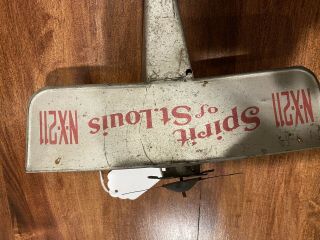 Marx Era Airplane Toy - Vintage Tin Friction Spirit of St.  Louis N - X - 211 Plane 2