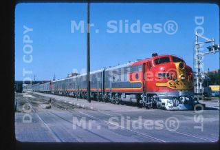 Slide Atsf Santa Fe F7a 312 & B&b&b&a W/train 2 Topeka Ks 1968