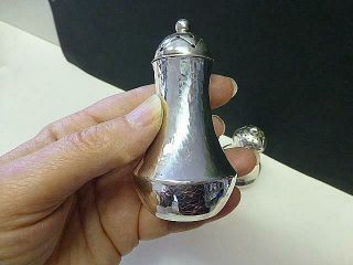 Art Deco KALO Hand Wrought Sterling Silver Salt & Pepper Shaker Caster MCM 2