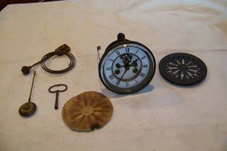 Antique Open Escapement Clock Movement Old 206 4B French ? Old As Found 1891 2