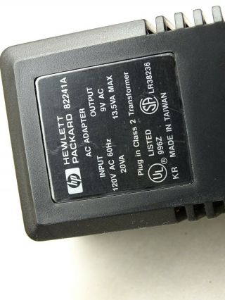 HP 82240A Printer 82241A AC Power Adapter for Calculator Hewlett Packard Vintage 2