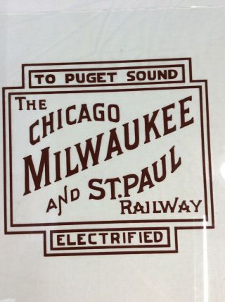 Chicago Milwaukee & St.  Paul Railway Office Glass Door Sign or Railroad Clock 2