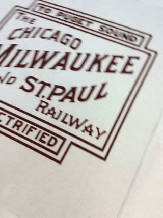 Chicago Milwaukee & St.  Paul Railway Office Glass Door Sign or Railroad Clock 3